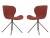 2er Set, Stuhl gepolstert, Esszimmerstuhl Farbe Orange
