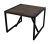 Beistelltisch Industriedesign, Tisch Metall Holz, Maße 60x60 cm