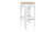 Barstuhl Holz,weiß, Metallgestell, Barhocker weiß-Metall-Gestell, Sitzhöhe 73 cm