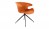 Konferenzstuhl orange, Stuhl orange mit Armlehne, Bürostuhl orange
