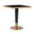 Bistrotisch Gold-schwarz, Esstisch Gold quadratisch, Tisch Gold-schwarz,  Maße 70x70 cm