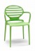 Stuhl grün Kunststoff Gartenstuhl grün mit Armlehne