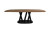 Esstisch Eiche-Tischplatte Fischgrätmuster, Tisch Natureiche, Esstisch Metallgestell schwarz, Breite 220 cm