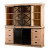 Geschirrschrank Massivholz, Wohnzimmerschrank Holz Metall, Küchenschrank Holz Metall,  Breite 200 cm