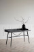 Schreibtisch schwarz Eiche, Tisch schwarz Holz Eiche, Breite 140 cm