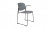 Stuhl mit Armlehne grau, Metallgestell schwarz, Arm höhe 64 cm