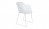 Stuhl mit Armlehne weiß, Metallgestell weiß, nicht gepolstert