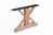 2er Set Tischgestell Holz Eiche, Holzuntergestell für Tische, Breite 86 cm