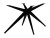 Tischgestell schwarz Metall, Tischfuß Metall schwarz, Metall Tischgestell Spider, Breite 180 cm
