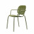 Metall Stuhl grün mit Armlehne, Gartenstuhl grün, Outdoor Stuhl grün