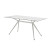 Tisch weiß, Esstisch weiß Metall Gestell, Tisch rechteckig weiß,  Breite 180 cm
