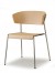 Design Stuhl chrom, Stuhl stapelbar, Konferenzstuhl, Holz, Besucherstuhl, Natur