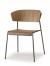 Design Stuhl anthrazit glänzend, Stuhl braun stapelbar, Konferenzstuhl Walnuss Holz, Besucherstuhl Walnuss-braun