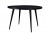 Esstisch schwarz rund, runder Tisch schwarz Metall Holz, Durchmesser 120 cm