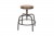 Hocker grau verstellbar, Barhocker Industriedesign grau, Sitzhöhe 41-62 cm