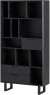 Regal schwarz, Schrank-Regal schwarz, Breite 100 cm