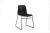Stuhl schwarz Kunststoff-Metall, Objekt-Stuhl schwarz Kufengestell 