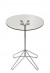 Glas Tisch verchromt, Tisch Glasplatte Gestell Silber, Bistrotisch Glas, Durchmesser 60 cm