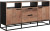 Sideboard schwarz Naturholz, Anrichte Holz Naturholz, Wohnzimmerschrank Metall-Gestell,  Breite 150 cm