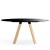 Tisch schwarz rund , Esstisch rund schwarz, Konferenztisch rund schwarz, Durchmesser 159 cm