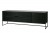 TV Schrank schwarz Metall Gestell, Lowboard schwarz, Sideboard schwarz, Breite 180 cm