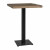 Stehtisch Eiche massiv Tischplatte, Stehtisch schwarz, Bartisch schwarz, Maße: 70x70 cm