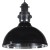Pendelleuchte schwarz - silber Industrie-Lampe, Hängelampe schwarz Industrie, Durchmesser 52 cm
