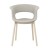 Design Stuhl in sand, aus Textil, massiv Holz, Natural Kunststoff, mit Armlehne