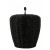 Lampenfuß Tischlampe Rattan schwarz, Tischleuchte schwarz Rattan,  Durchmesser 65 cm