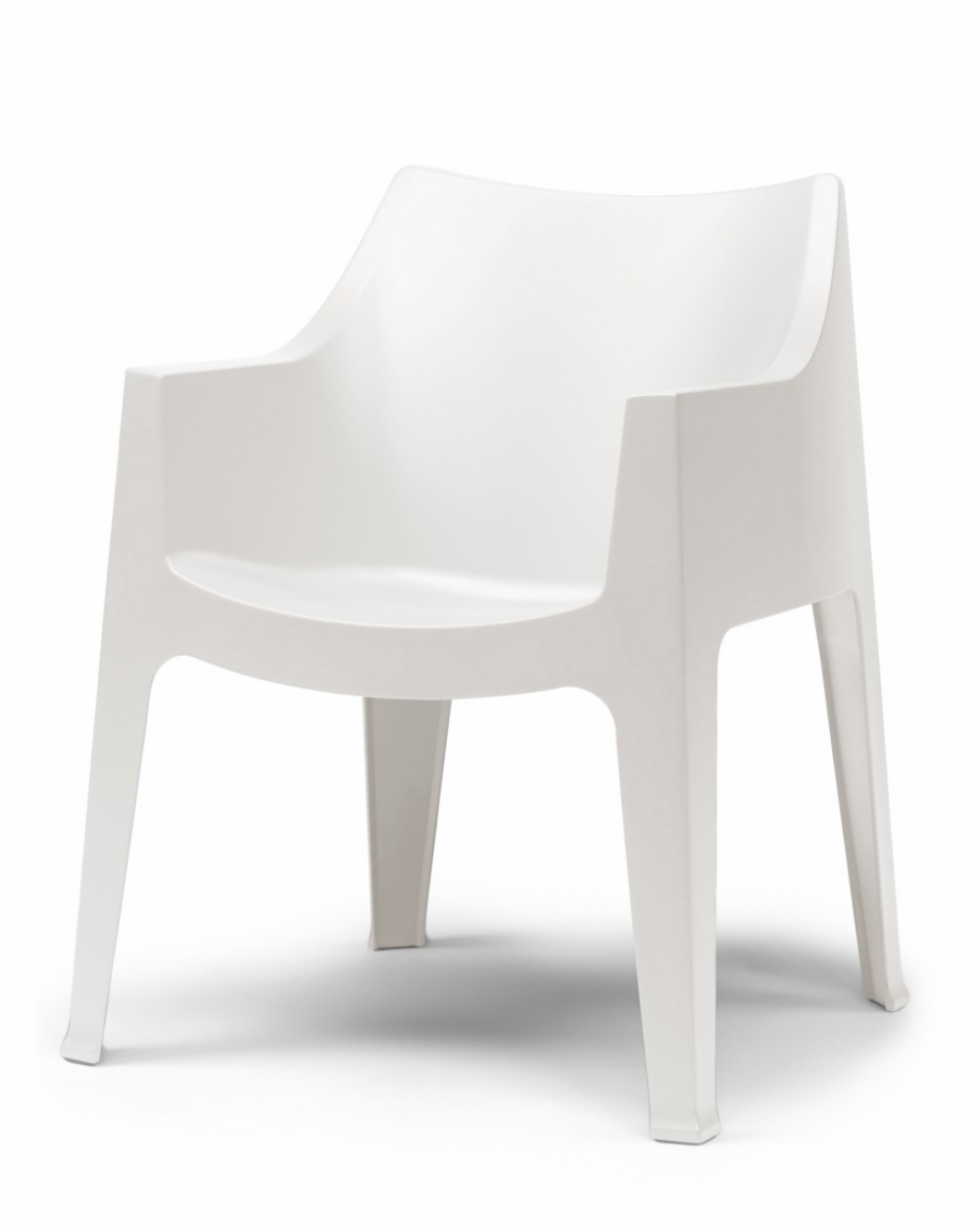 Möbel Outdoor Gartenstuhl Kunststoff, stapelbar, weiß weiß Stuhl