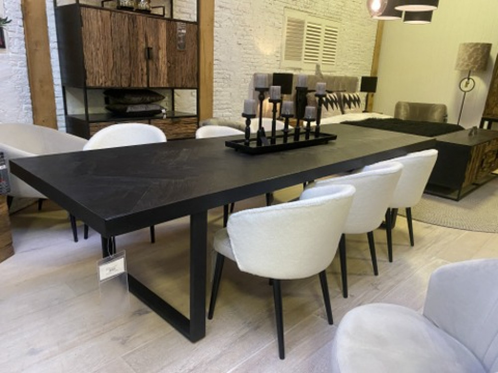 Esstisch schwarz, Tisch schwarz, Breite 300 cm