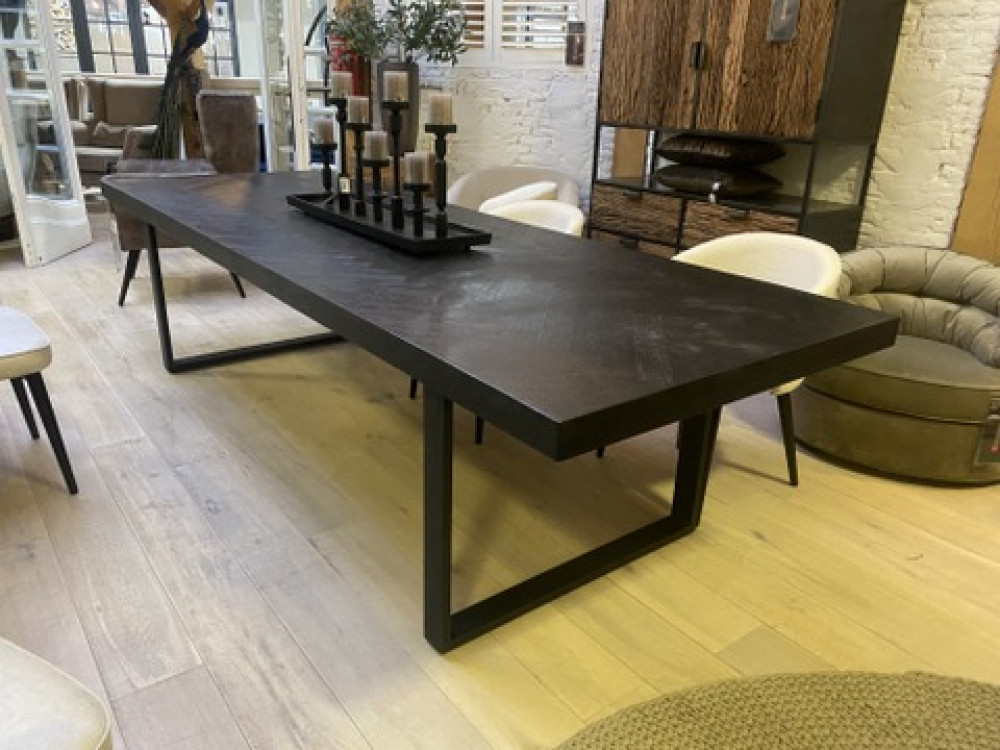 Esstisch schwarz, Tisch schwarz, Breite 300 cm