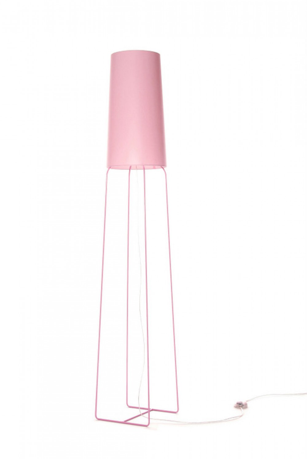 Stehlampe moderne rosa Stehleuchte rosa, Lampenschirm mit