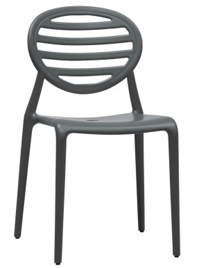 Design Stuhl Kunststoff modern anthrazit