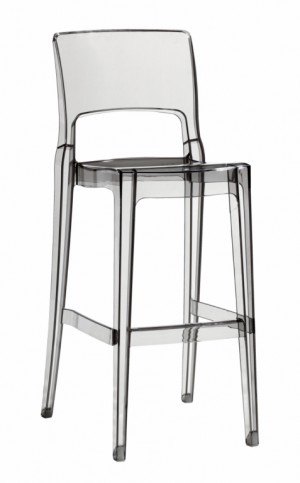 Design Bar-Tresenhocker, Farbe transparent, Sitzhöhe 74 cm