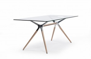 Design Tisch Holz Buche Metall drei verschiedene Größen modern