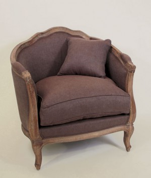 Sessel im Landhausstil, Farbe Braun