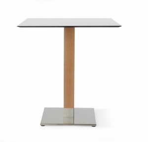 Design Tisch Holz natural Buche Metall modern