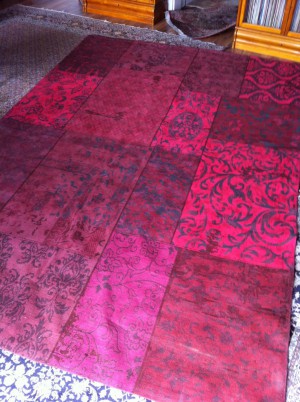 Teppich Patchwork Rot, Größe 200 x 300 cm