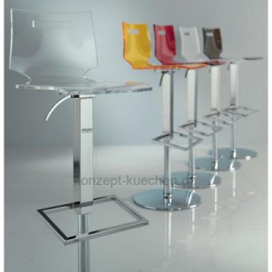 Design Barhocker mit eine transparente Sitzschale