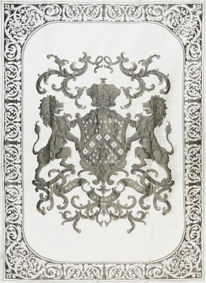 Decke, Plaid, Farbe weiß-gold, Größe 175 x 235 cm