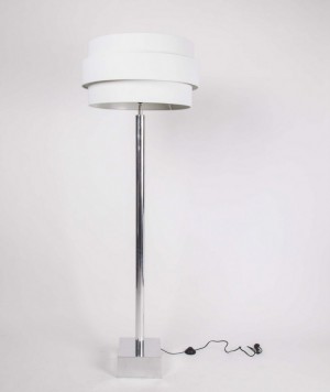 Stehlampe mit Lampenschirm in Farbe weiß, Stehleuchte, Höhe 183 cm
