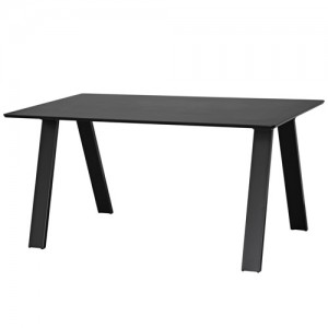 Moderner Tisch, Farbe Schwarz Gestell Metall, Maße 160 x 90 cm