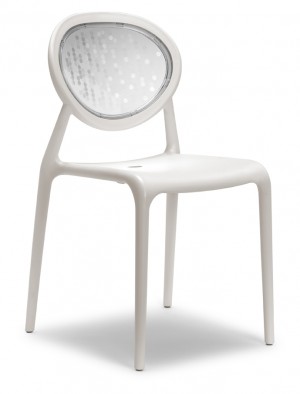 Design Stuhl Kunststoff Glasfaser leinen