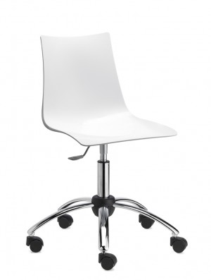 Design Stuhl, Kunststoff, Aluminium Sitzhöhe 50-63 cm