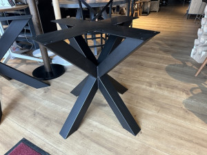 Metalltischgestell schwarz, Tischgestell quadratisch schwarz, Breite 80 cm