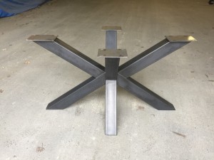 Tischgestell Metall Industriedesign, Tischgestell grau Industrie Metall, Breite 140 cm