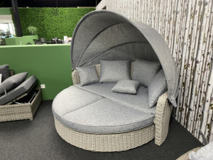 Lounge Kugel, Lounge Garten-Bett grau, Lounge rund