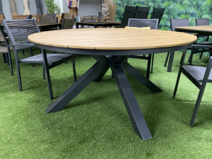 Gartentisch rund, Gartentisch braun, Gartentisch Durchmesser 150 cm