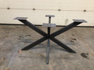 Tischgestell grau Metall Industriedesign, Tischgestell für Esstisch Industrie Metall